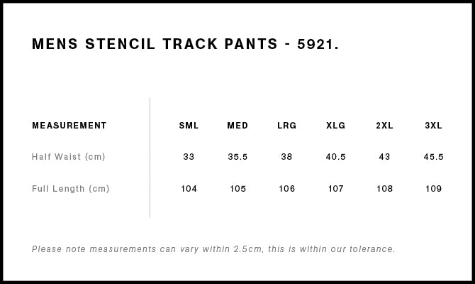 Men's Stencil Track Pants - 5921