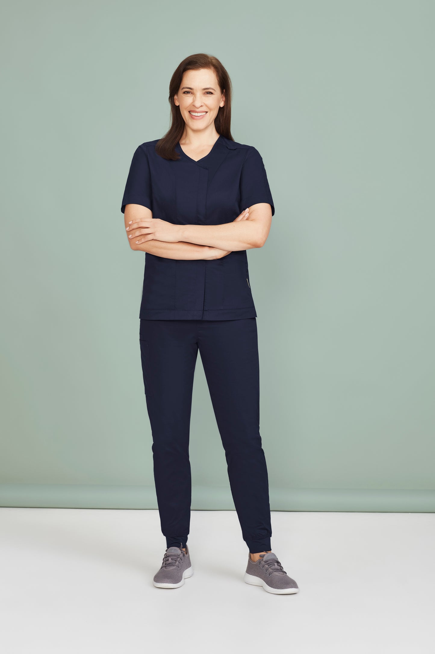 Women's Parks Zip Front Crossover Scrub Top - CST240LS