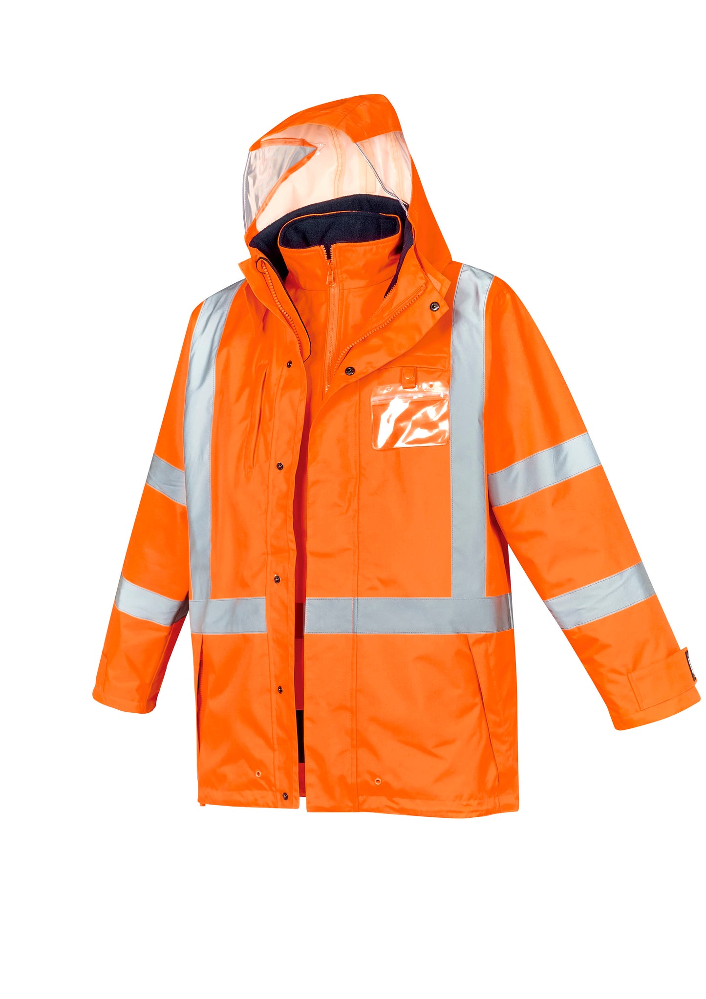 Men's Hi Vis X Back 4 In 1 Waterproof Jacket - ZJ616