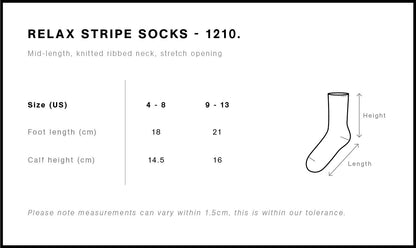 AS Colour Relax Stripe Socks (2 PAIRS) - 1210