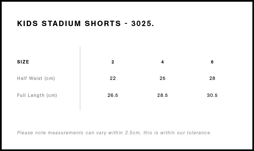 Kids Stadium Shorts - 3025