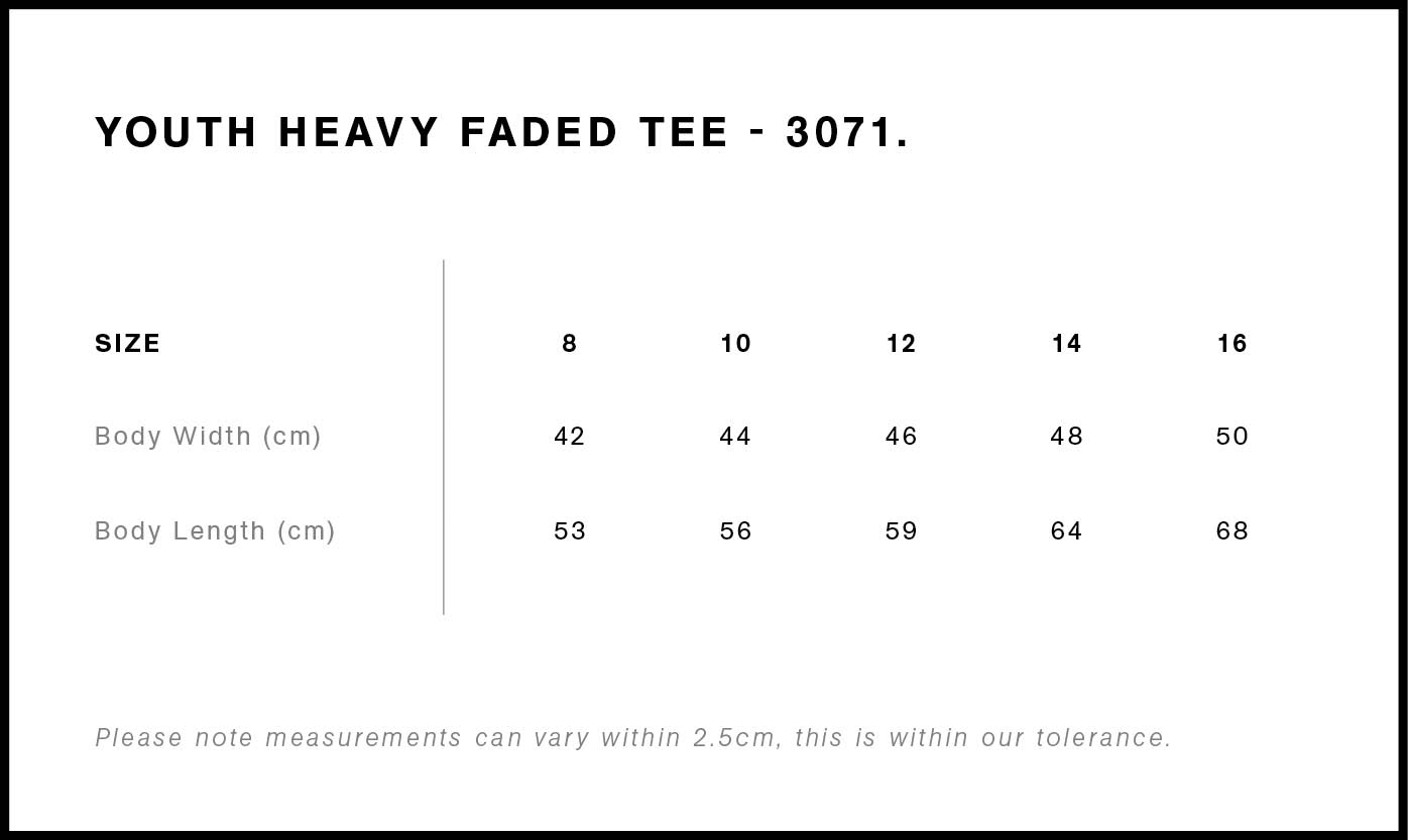 Youth Heavy Faded Tee - 3071