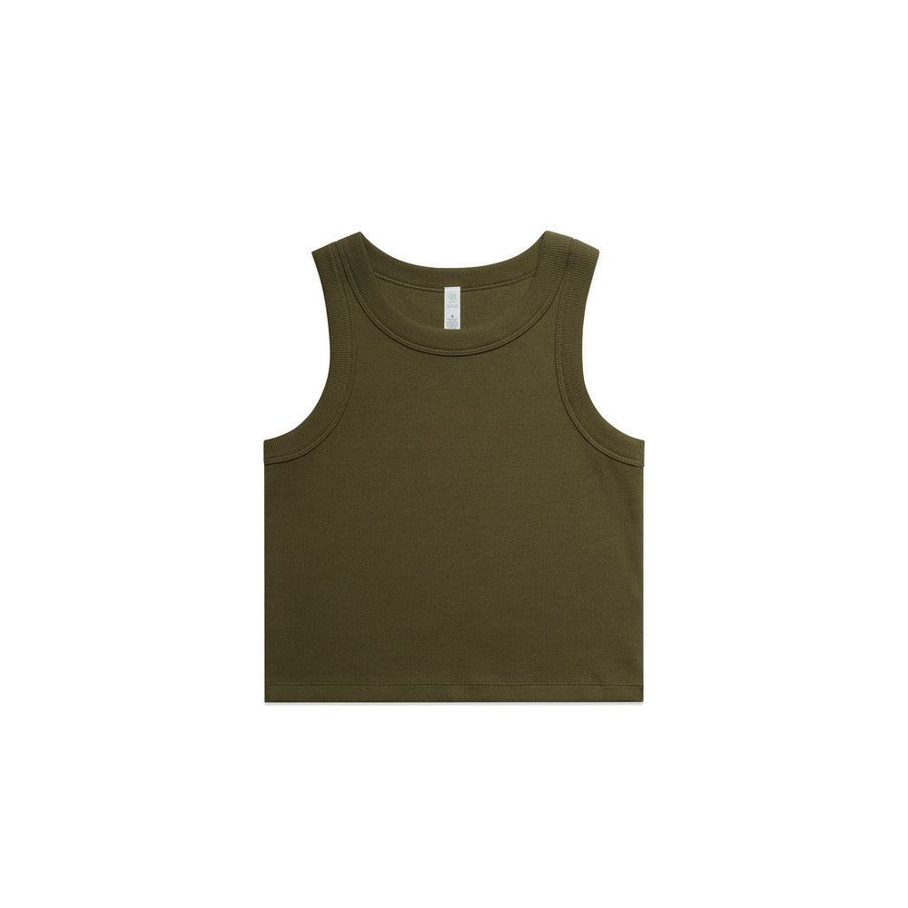 Women's Organic Rib Crop Tank - 4064G