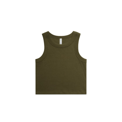 Women's Organic Rib Crop Tank - 4064G