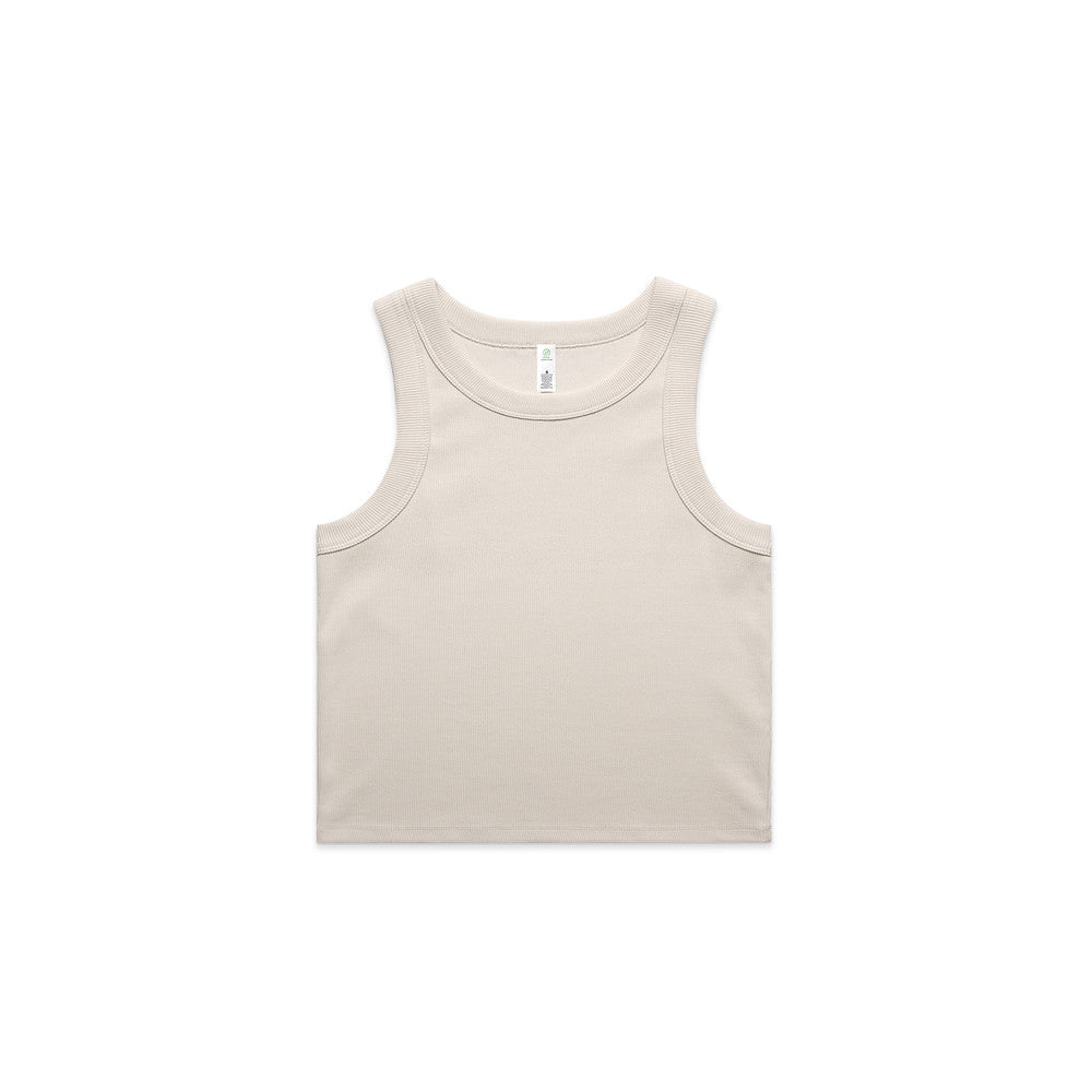 Women's Organic Rib Crop Tank - 4064G