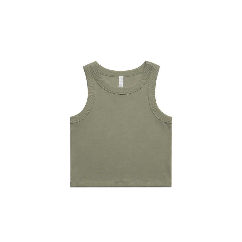 Women's Organic Rib Crop Tank - 4064G