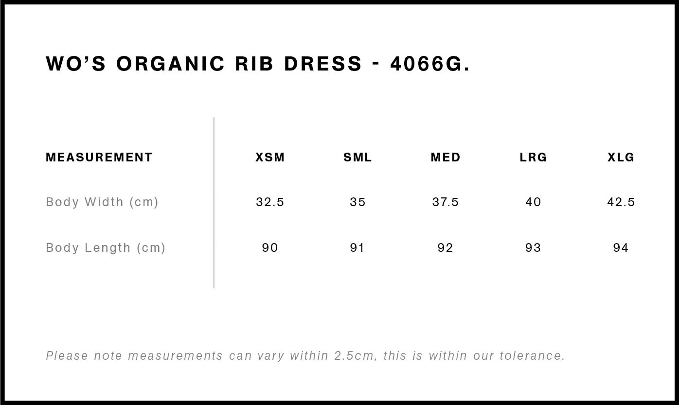 Women's Organic Rib Dress - 4066G