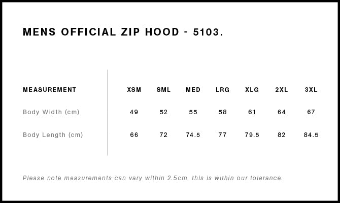 Men's Official Zip Hood - 5103