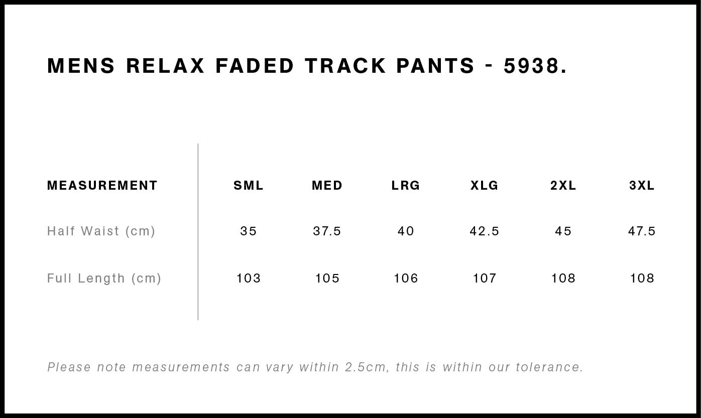 Relax Faded Track Pants - 5938