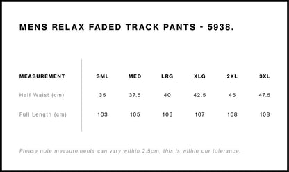 Relax Faded Track Pants - 5938