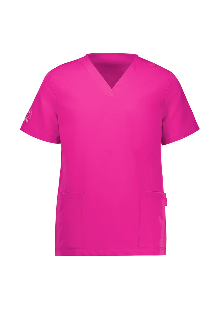 Womens Pink V-Neck Scrub Top - CST245LS