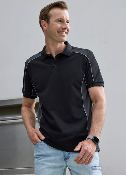 Unisex Grid Short Sleeve Polo - P413US