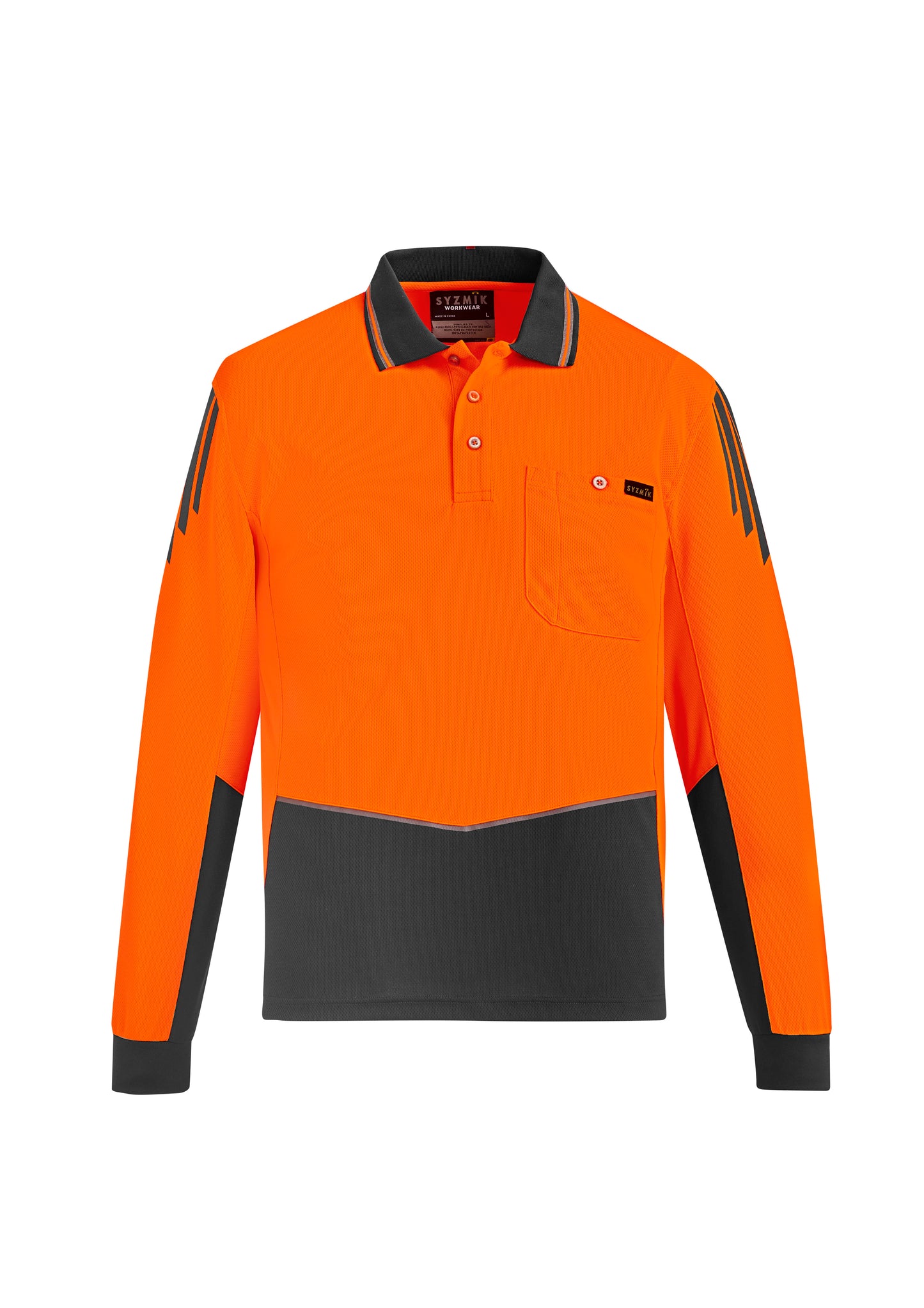 Men's Hi Vis Flux Long Sleeve Polo - ZH310