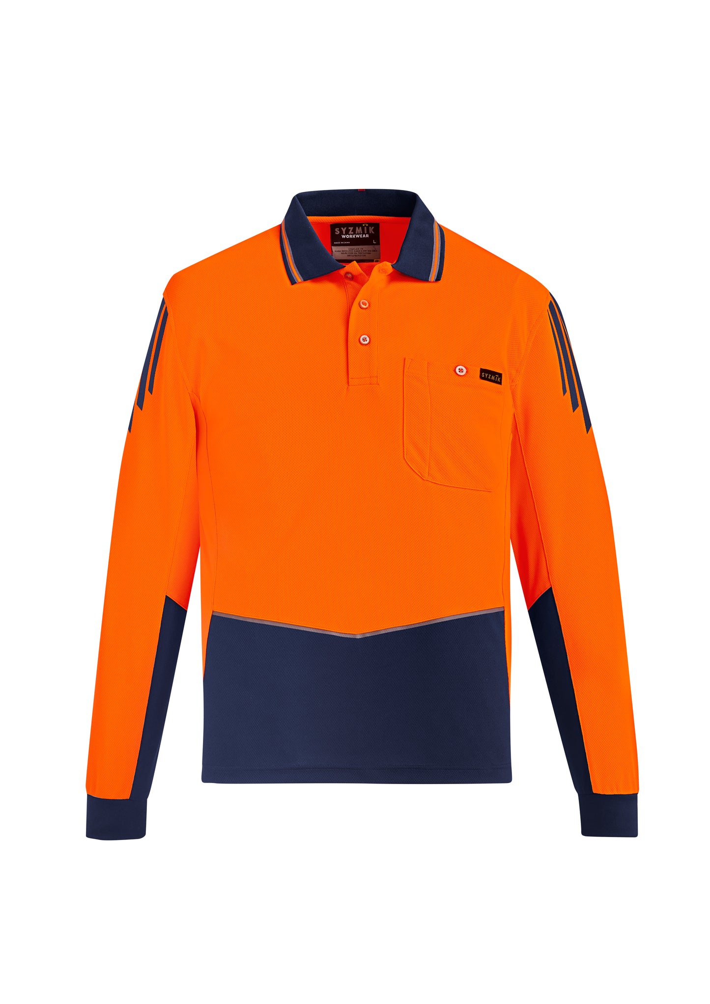 Men's Hi Vis Flux Long Sleeve Polo - ZH310