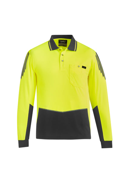 Men's Hi Vis Flux Long Sleeve Polo - ZH310