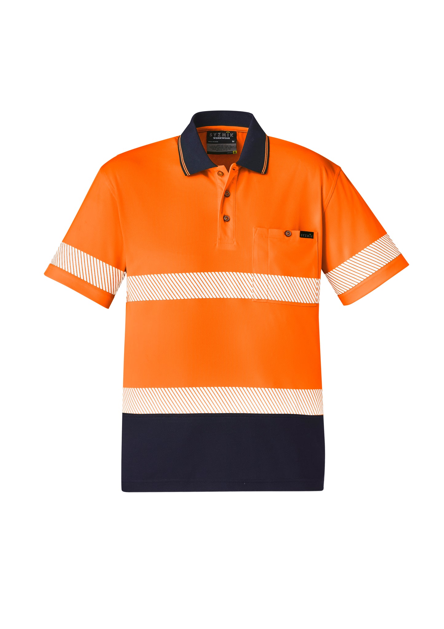 Unisex Hi Vis Segmented Tape Short Sleeve Polo - ZH535