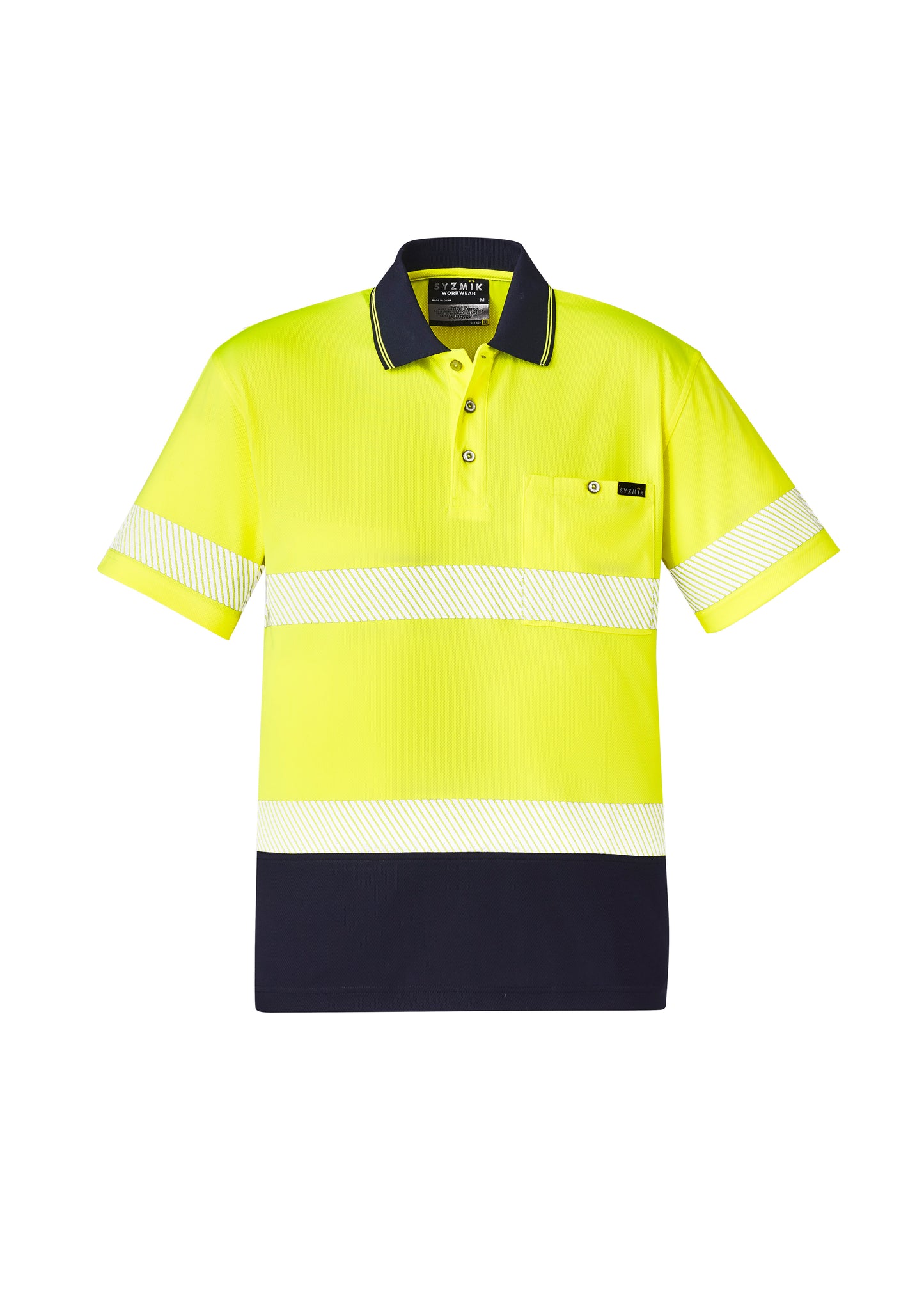 Unisex Hi Vis Segmented Tape Short Sleeve Polo - ZH535