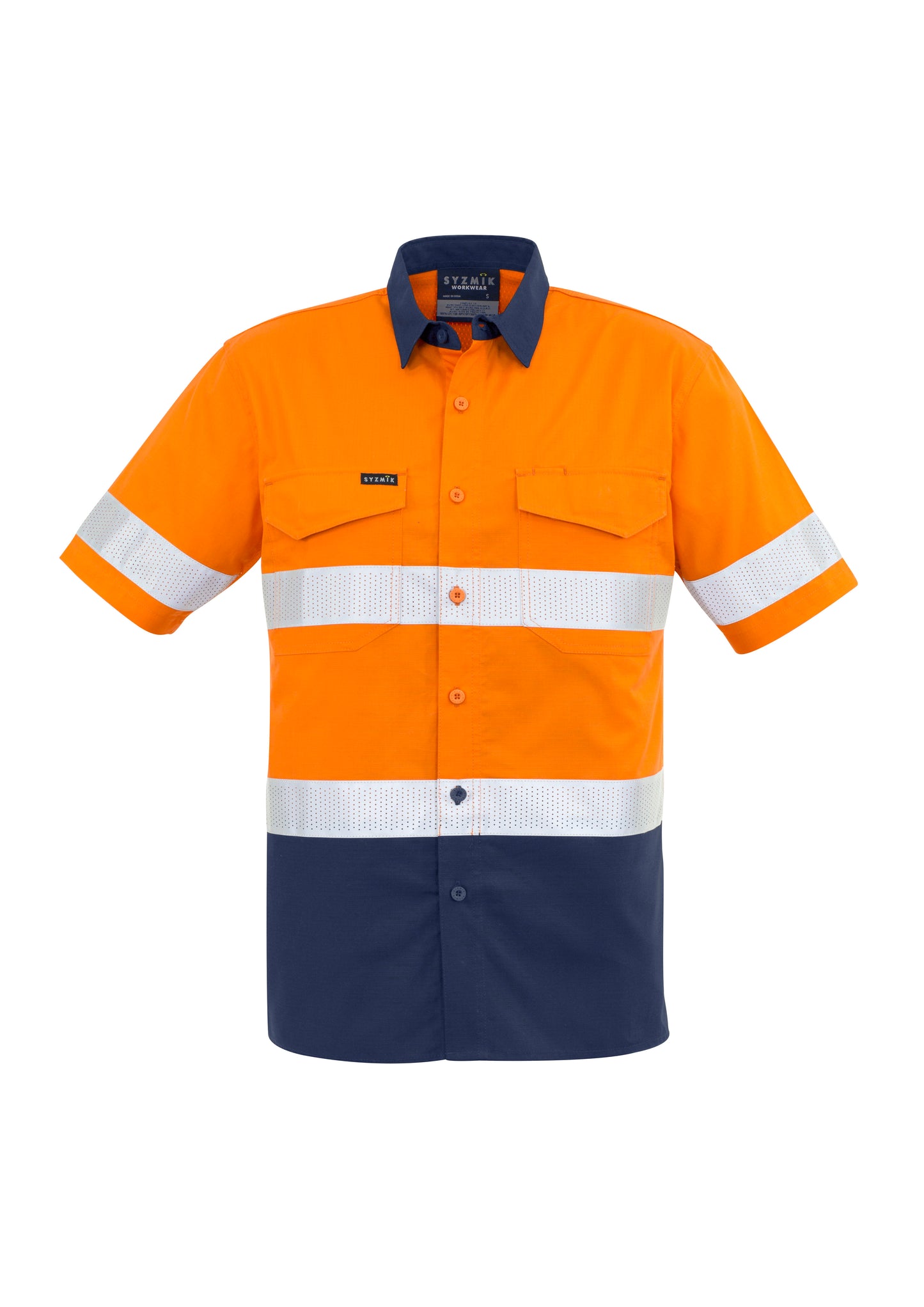 Men's Rugged Cooling Hi Vis Taped Short Sleeve Shirt - ZW835