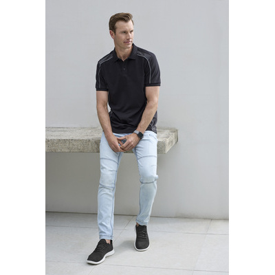 Unisex Grid Short Sleeve Polo Thumbnail