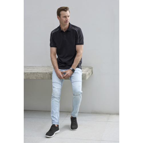 Unisex Grid Short Sleeve Polo Thumbnail