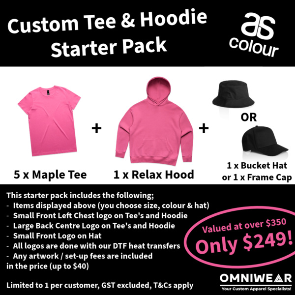 Custom Tee & Hoodie Starter Pack - Women's Thumbnail