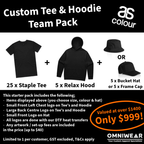 Custom Tee & Hoodie Team Pack Thumbnail