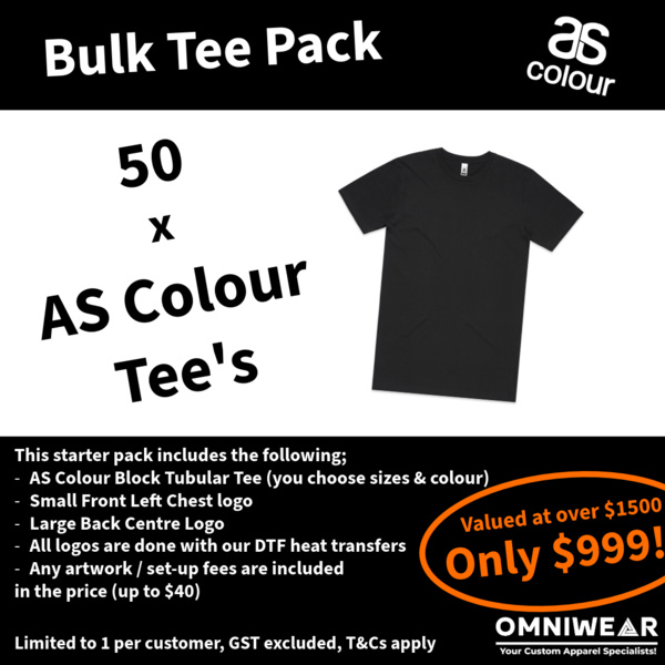 AS Colour Tee Bulk Pack Thumbnail