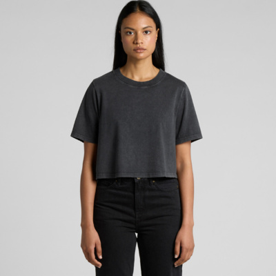 Women's Stone Wash Heavy Crop Tee Thumbnail