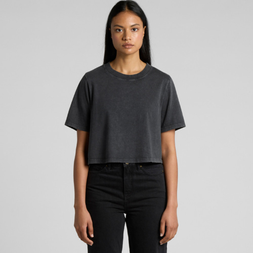 Women's Stone Wash Heavy Crop Tee Thumbnail