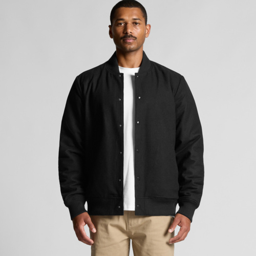 Men's Felt Bomber Jacket Thumbnail